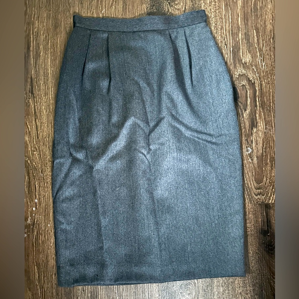 Liz Claiborne Vintage Grey Pencil Skirt-2P